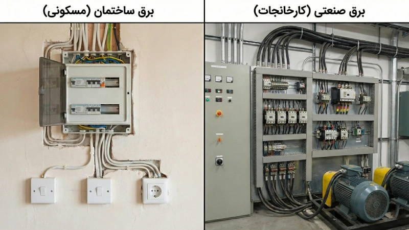 تفاوت در نحوه سیم کشی و نصب